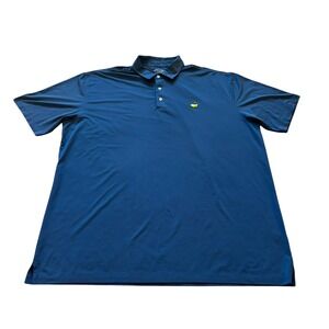 Masters Tech Mens Navy Blue Golf Polo Shirt XXL Embroidered Logo Performance